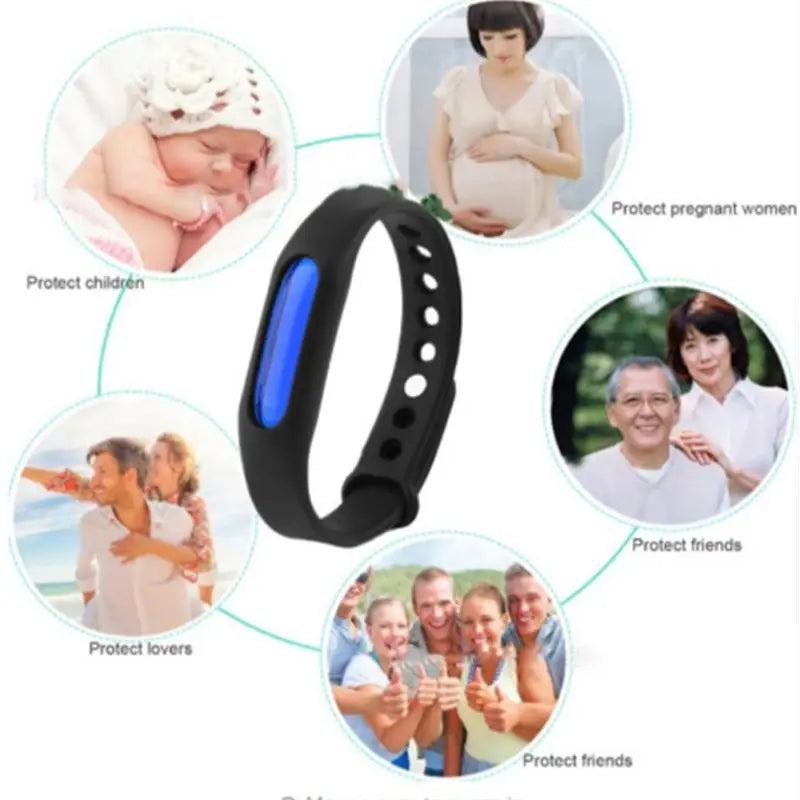 5 peças Anti Mosquito Pragas Insetos Insetos Anti Mosquito Pulseira À Prova D'Água Repelente Pulseira Pulseira Cápsula Repelente