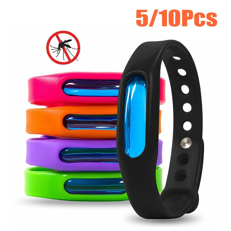 5 peças Anti Mosquito Pragas Insetos Insetos Anti Mosquito Pulseira À Prova D'Água Repelente Pulseira Pulseira Cápsula Repelente
